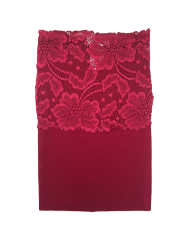 Top Donna Elegante Modal Spalline Balza in Pizzo EGI 1135