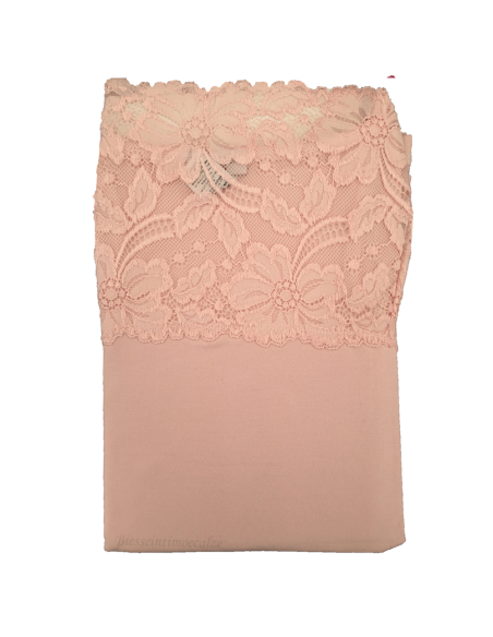 Top Donna Elegante Modal Spalline Balza in Pizzo EGI 1135