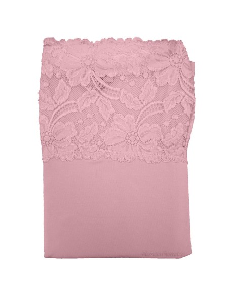 Top Donna Elegante Modal Spalline Balza in Pizzo EGI 1135