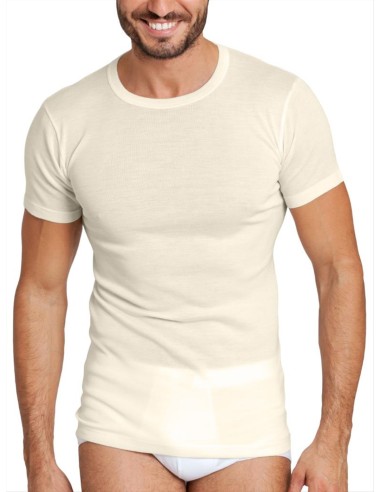 Maglia Uomo Manica Corta Lana Merinos e Microfibra, EGI 468