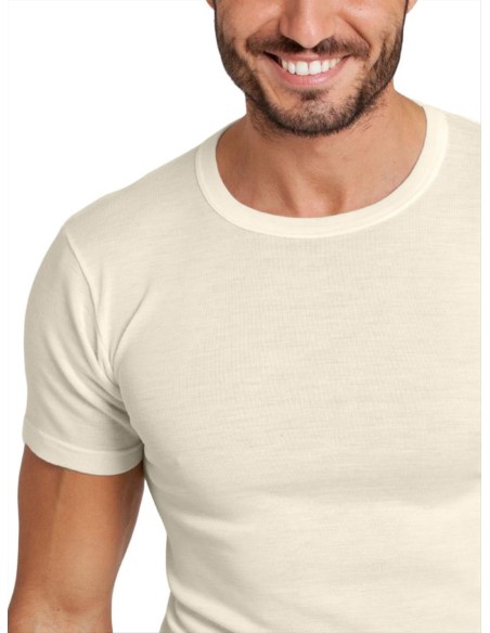 Maglia Uomo Manica Corta Lana Merinos e Microfibra, EGI 468