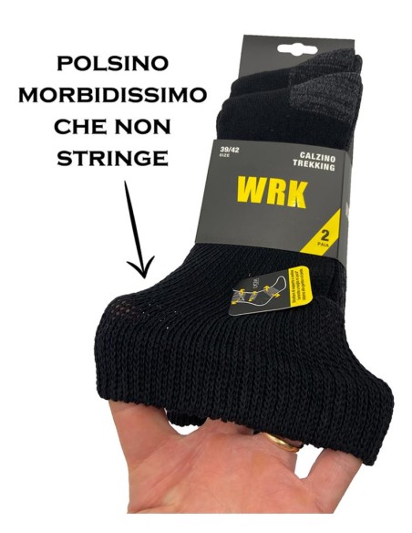 Calze Uomo Lavoro WRK-10 – Senza Elastico, Comfort 100%