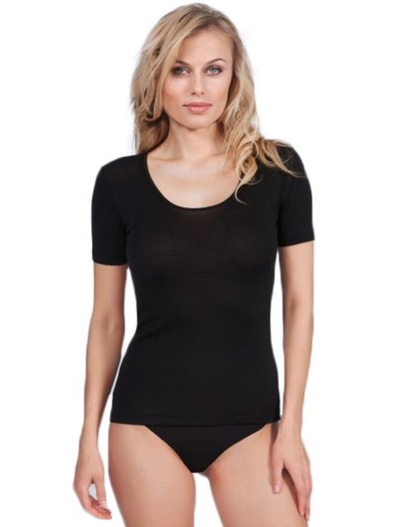 Maglia Donna Micro Lana Merinos Manica Corta, MaRe 402