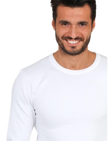 Maglia Uomo Manica Lunga Cotone Felpato Girocollo, MaRe 486