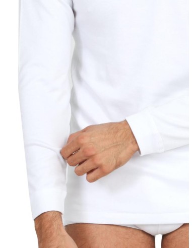 Maglia Uomo Manica Lunga Cotone Felpato Girocollo, MaRe 486