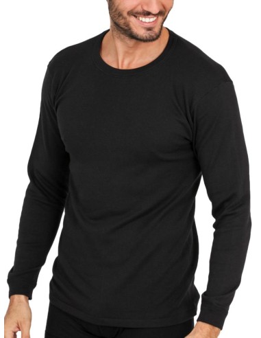 Maglia Uomo Manica Lunga Cotone Felpato Girocollo, MaRe 486