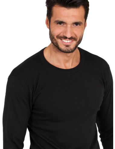 Maglia Uomo Manica Lunga Cotone Felpato Girocollo, MaRe 486