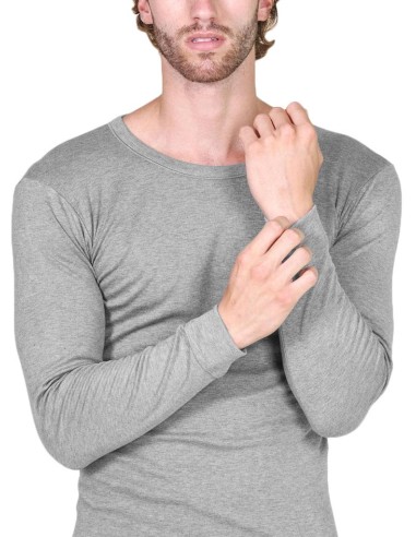 Maglia Uomo Manica Lunga Cotone Felpato Girocollo, MaRe 486