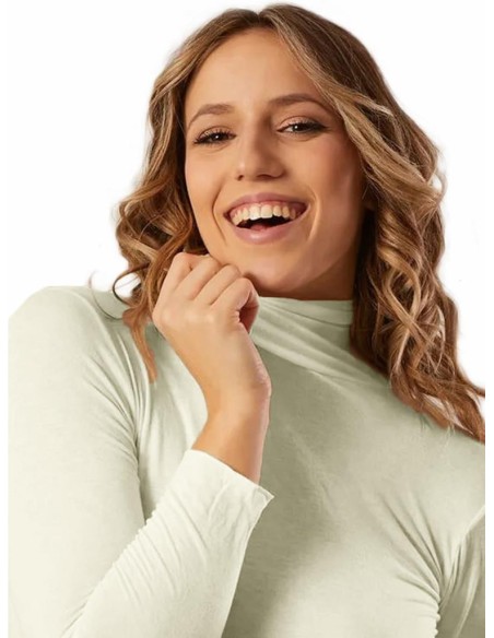 Maglia Dolcevita Donna Manica Lunga Cashmere Extra Light
