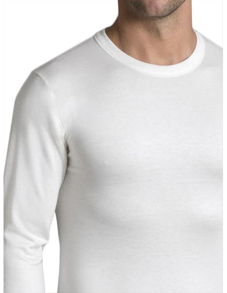 Maglia uomo Lana e Cotone manica lunga girocollo, Luca 10600