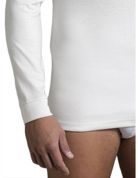 Maglia uomo Lana e Cotone manica lunga girocollo, Luca 10600