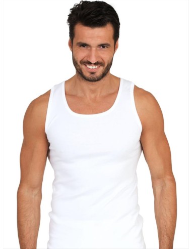 Canottiera Uomo Spalla Larga 100% Cotone Felpato, MaRe 477