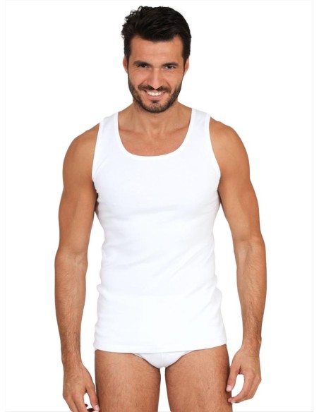 Canottiera Uomo Spalla Larga 100% Cotone Felpato, MaRe 477
