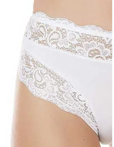 Slip Donna in Cotone Modal e Pizzo Vita Media, Jadea 742