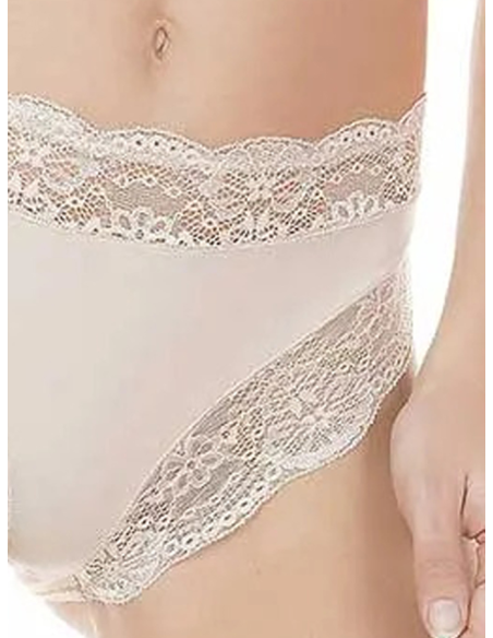 Slip Donna in Cotone Modal e Pizzo Vita Media, Jadea 742