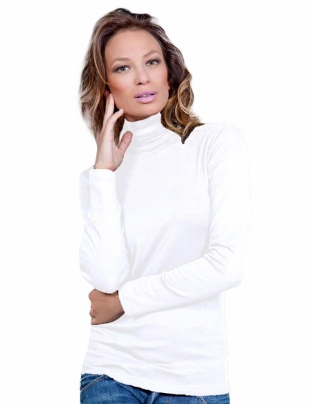 Dolcevita Donna 100% Cotone Manica Lunga, Basic Cotton 655