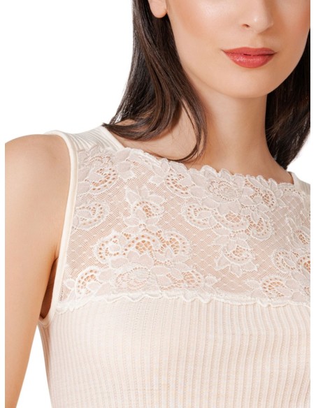 Canottiera Donna Termica Lana Merinos - Elegante e Morbida