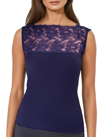 Canottiera Donna Termica Lana Merinos - Elegante e Morbida