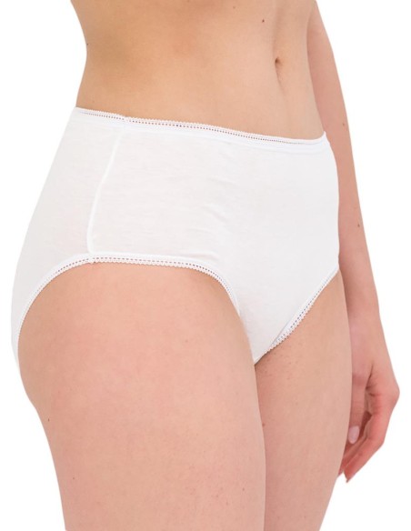 Slip donna puro cotone 100% vita alta, Cristina 4200
