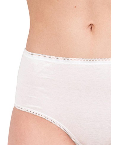 Slip donna puro cotone 100% vita alta, Cristina 4200