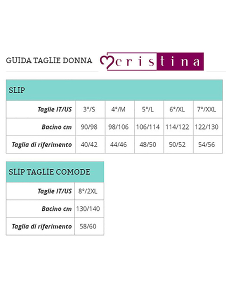 Slip donna puro cotone 100% vita alta, Cristina 4200