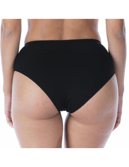 Slip donna sgambato in cotone elasticizzato con pizzo