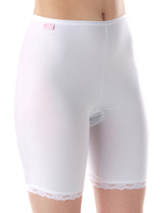 Boxer Mutanda Donna con Gamba Cotone e Pizzo, Cristina 4430