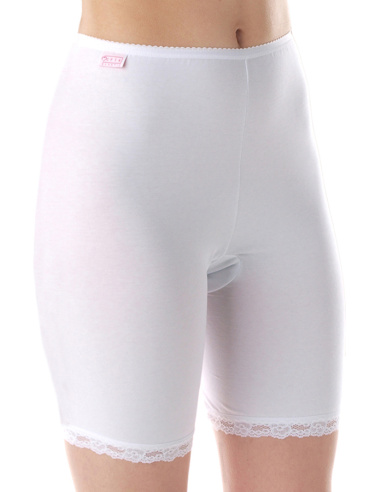 Boxer Mutanda Donna con Gamba Cotone e Pizzo, Cristina 4430