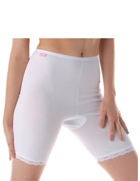 Boxer Mutanda Donna con Gamba Cotone e Pizzo, Cristina 4430
