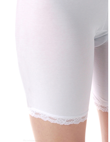 Boxer Mutanda Donna con Gamba Cotone e Pizzo, Cristina 4430