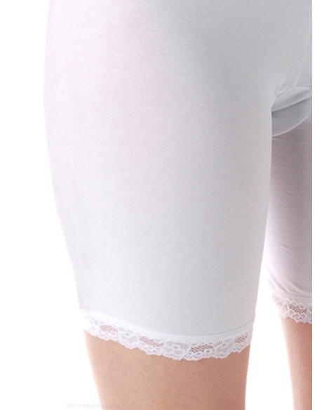Boxer Mutanda Donna con Gamba Cotone e Pizzo, Cristina 4430