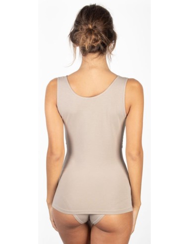 Canotta Donna Elegante Modal Spalla Larga Pizzo EGI 1137
