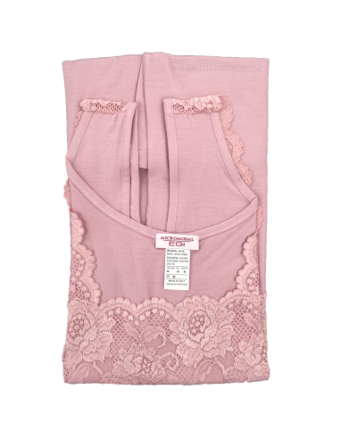 Canotta Donna Elegante Modal Spalla Larga Pizzo EGI 1137