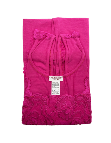 Canotta Donna Elegante Modal Spalla Larga Pizzo EGI 1137