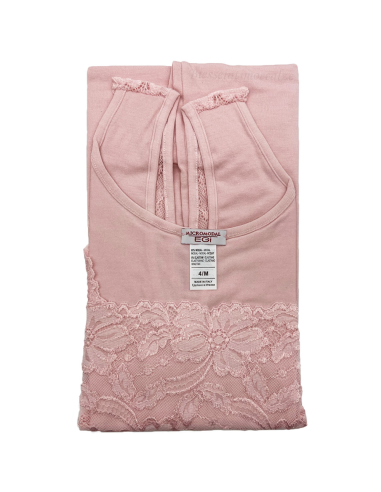 Canotta Donna Elegante Modal Spalla Larga Pizzo EGI 1137