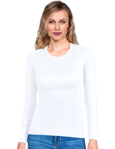Maglia Donna 100% Puro Cotone Manica Lunga, Basic Cotton 654 2