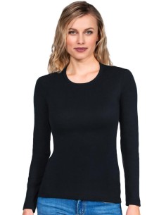 Maglia Donna 100% Puro Cotone Manica Lunga, Basic Cotton 654 2