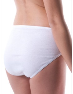 Slip donna alto 100% cotone con bordi in raso, Cristina 4204 2