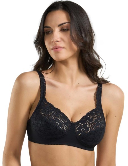 Reggiseno senza ferretto in pizzo elastico, Spiman Martina