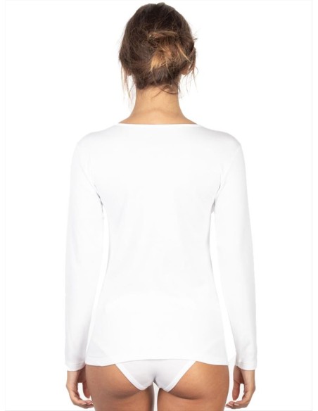 Maglia Intima Donna Cotone Felpato Manica Lunga, MaRe 572