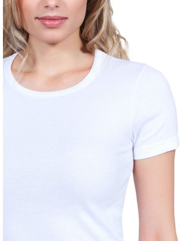 Maglia Donna 100% Cotone Girocollo Basic Cotton