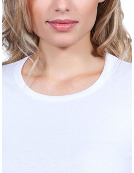 Maglia Donna 100% Cotone Girocollo Basic Cotton