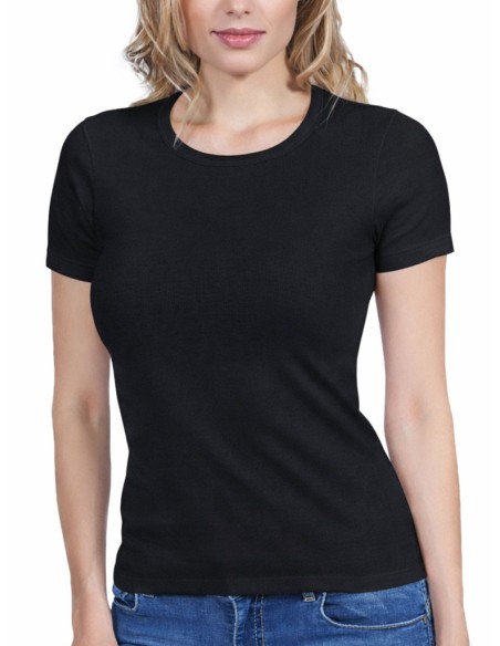 Maglia Donna 100% Cotone Girocollo Basic Cotton