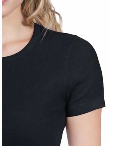 Maglia Donna 100% Cotone Girocollo Basic Cotton