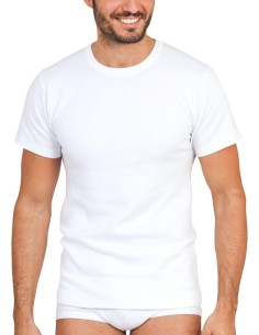 Maglia Uomo Manica Corta Cotone Felpato Girocollo, MaRe 485