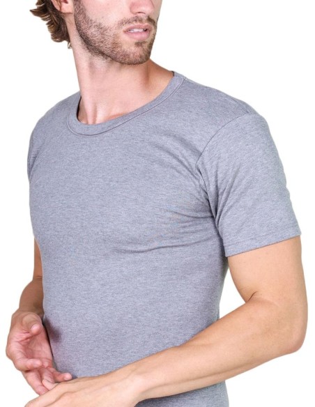 Maglia Uomo Manica Corta Cotone Felpato Girocollo, MaRe 485