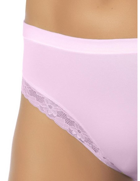 Slip Donna Cotone Elastico Vita Media Pizzo, Marlene 14027
