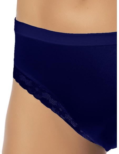 Slip Donna Cotone Elastico Vita Media Pizzo, Marlene 14027