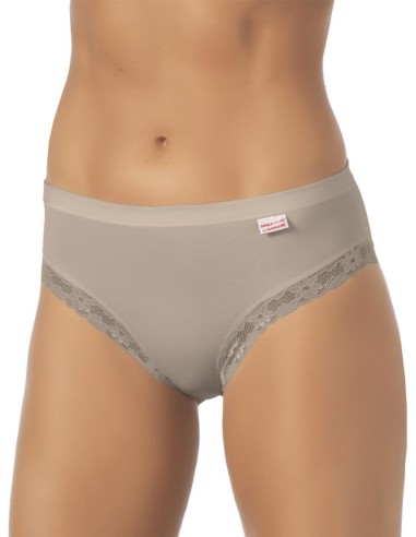 Slip Donna Cotone Elastico Vita Media Pizzo, Marlene 14027