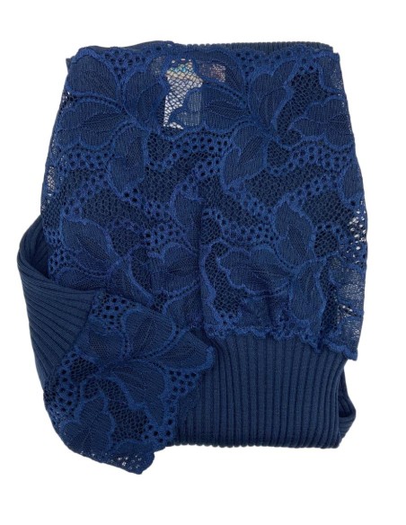 Maglia Donna Costina Lana Merinos Manica Lunga e Balza Pizzo